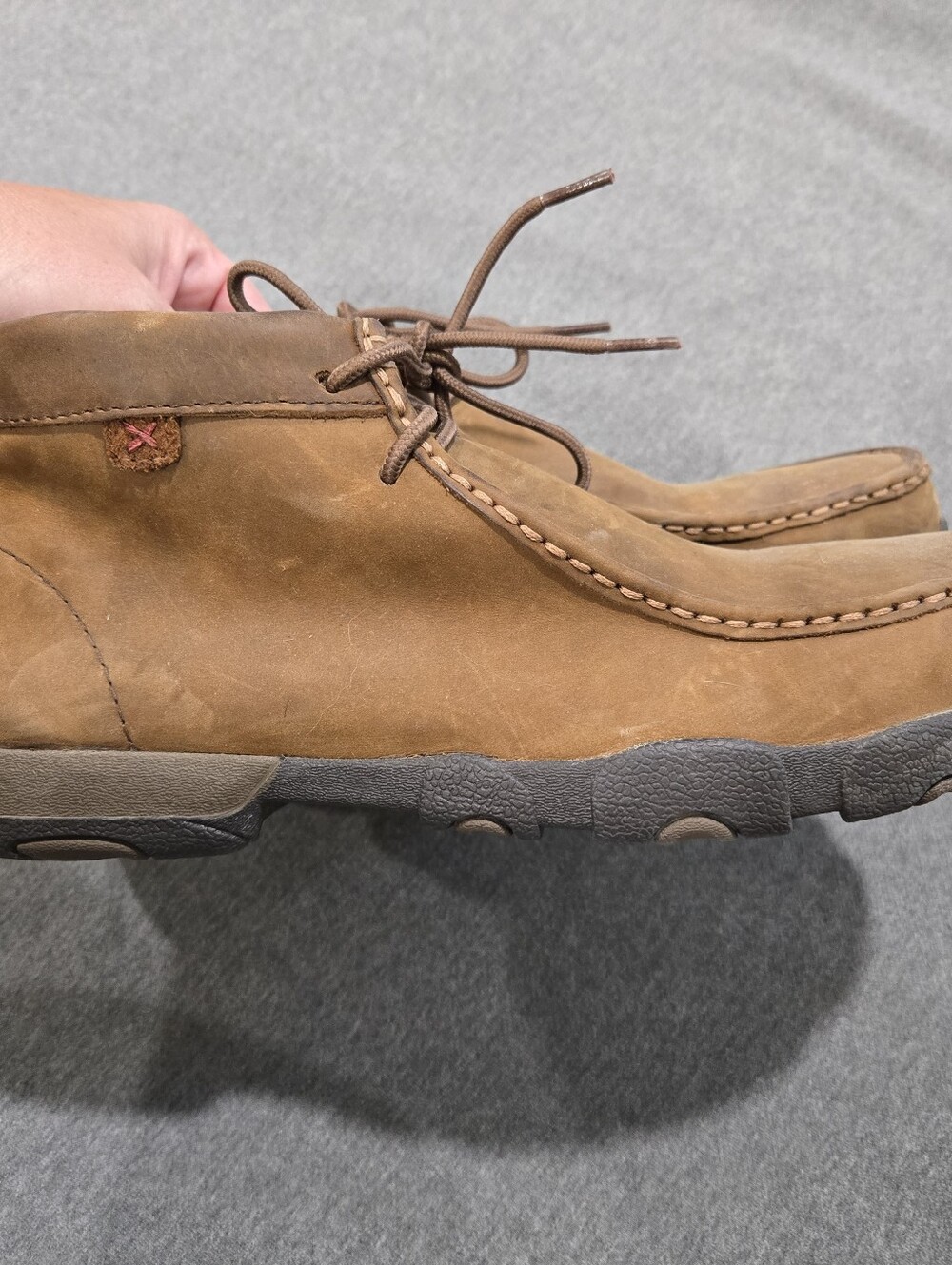Twisted X MDMST01 Mens Size 9.5 M Brown Leather Work Chukka Steel Toe Moc Shoes
